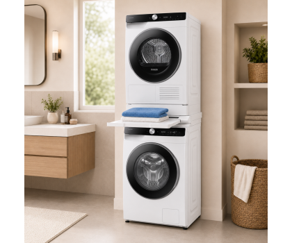 Suszarka do ubrań ZESTAW Samsung Suszarka DV90DG6845LKU4 + Pralka WW90DG6U25LKU4 + Łącznik SKK-UDW